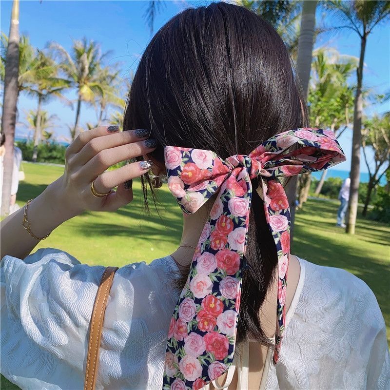 Floral Scarf Hilldi Silk Scarf Silk Scarf Multi Functional Ribbon