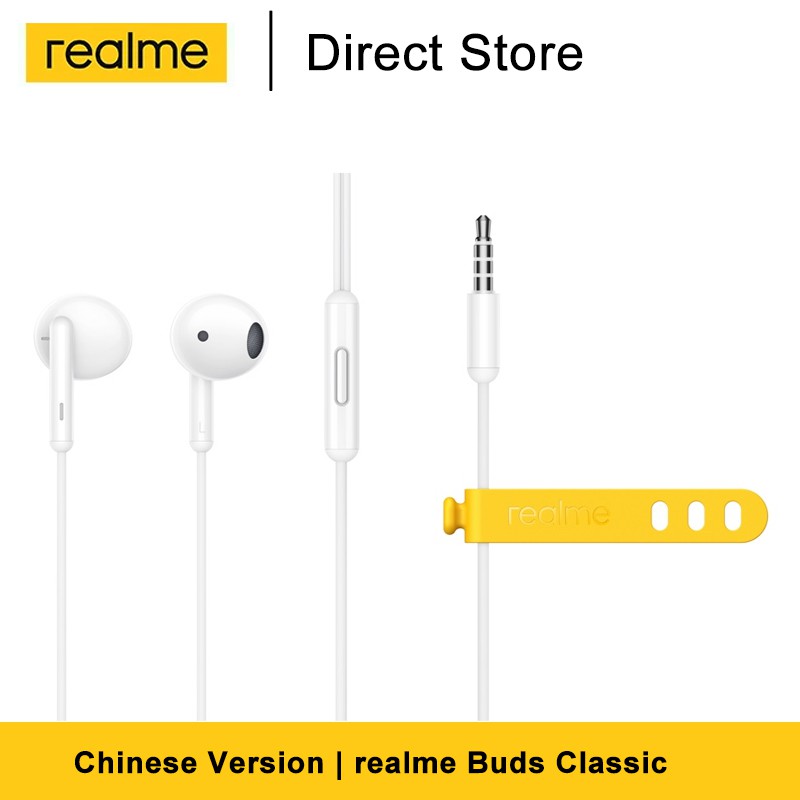 Realme Buds Classic Earphone 3.5mm In Ear Wired Music Earbuds Built in Microphone Noise Cancelling Headphone Shopee Philippines