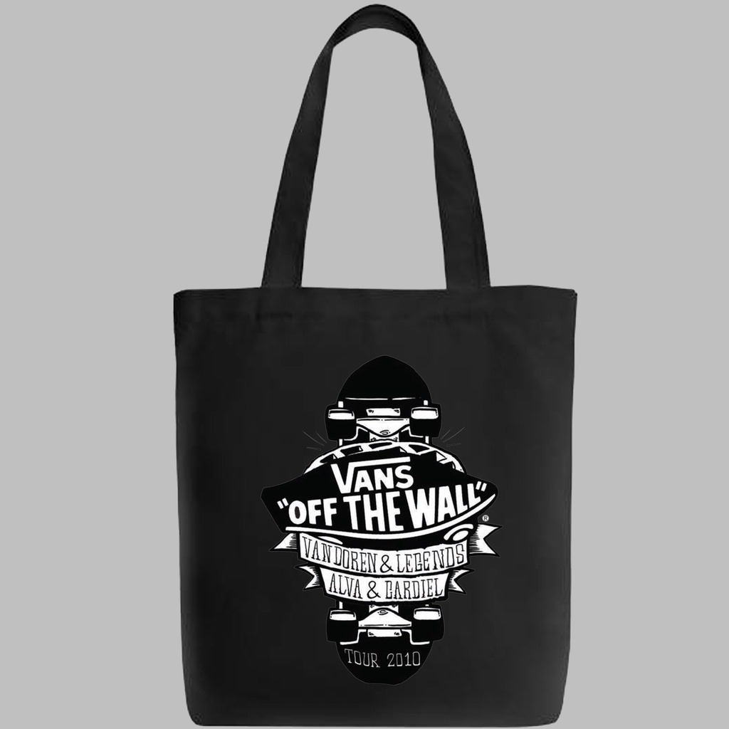 B035 VANS BLACK CANVAS TOTE BAG FOR KIDS TEENS WOMEN GIRL LADY Shopee Philippines