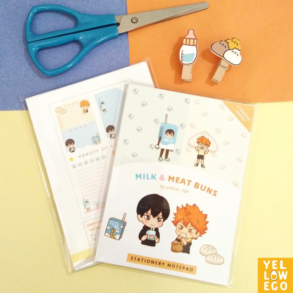 【Ready Stock】¤ ┇Haikyuu!! Milk & Meat Buns 4in1 Stationery Notepad