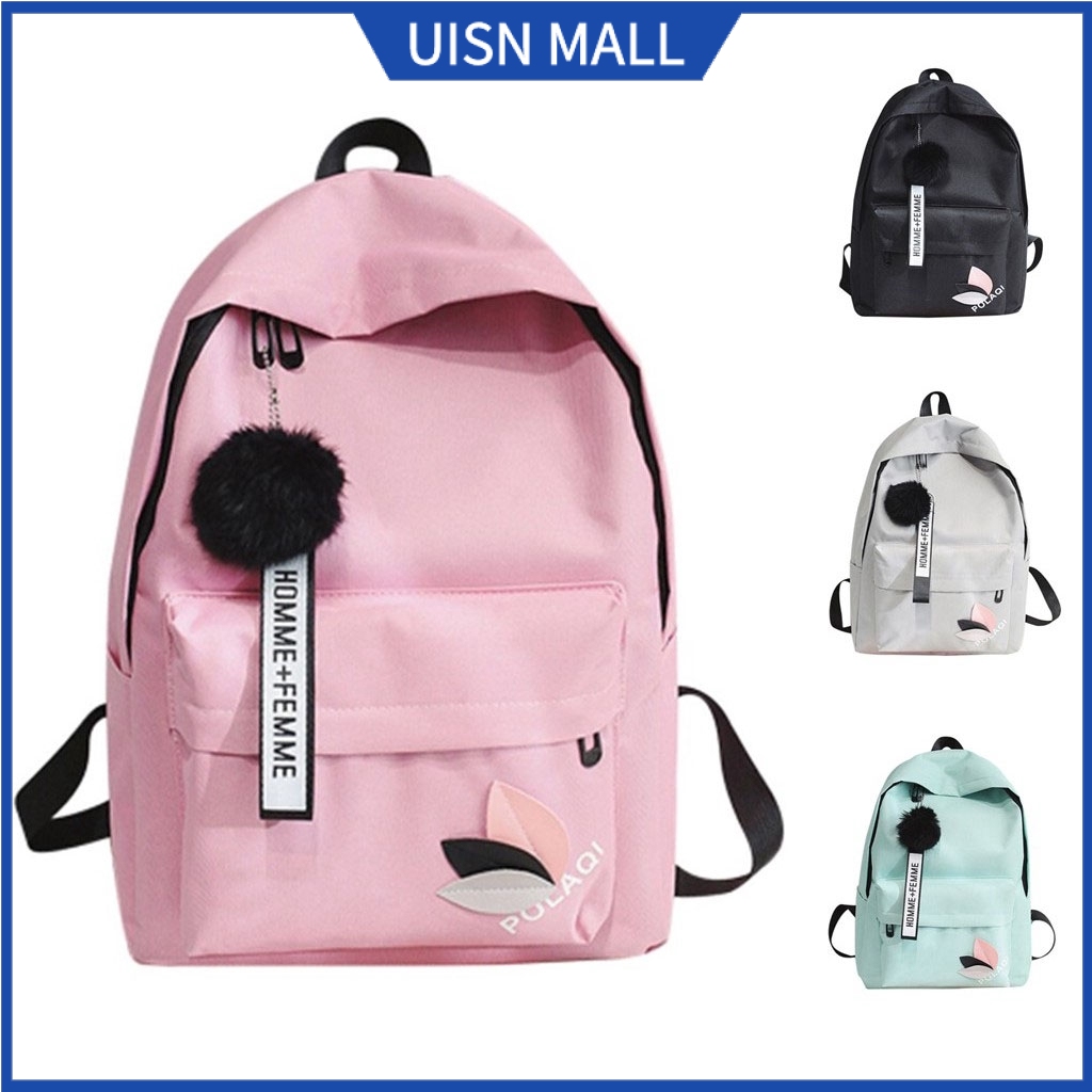 UISN #B805 New canvas backpack school bag unisex backpack with chain ...