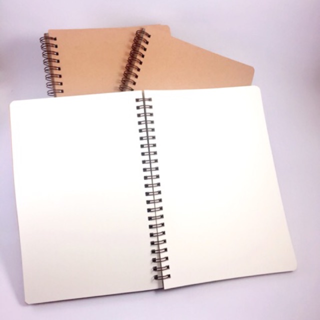Unlined Kraft Cover Notebook (spring type)