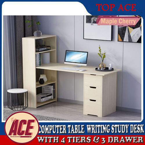 study table with drawer ♚TOP ACE Computer Table Writing Study Desk with
