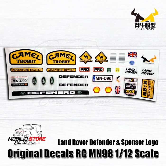 Sticker Part RC MN 98 Land Rover 4x4 Sponsor Original logo | Shopee ...