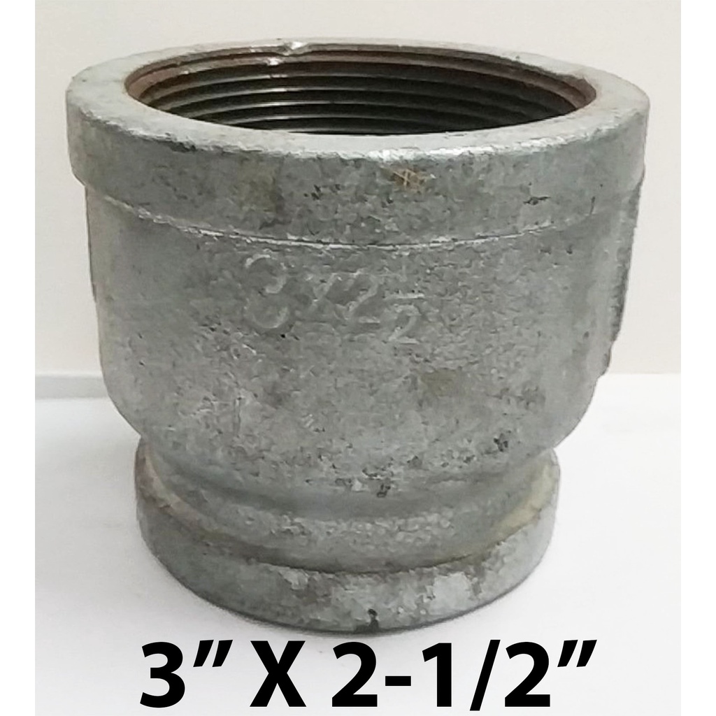 MECH GI BELL REDUCER 3" X 21/2" SCH40 THREADED SCREW TYPE GALVANIZED