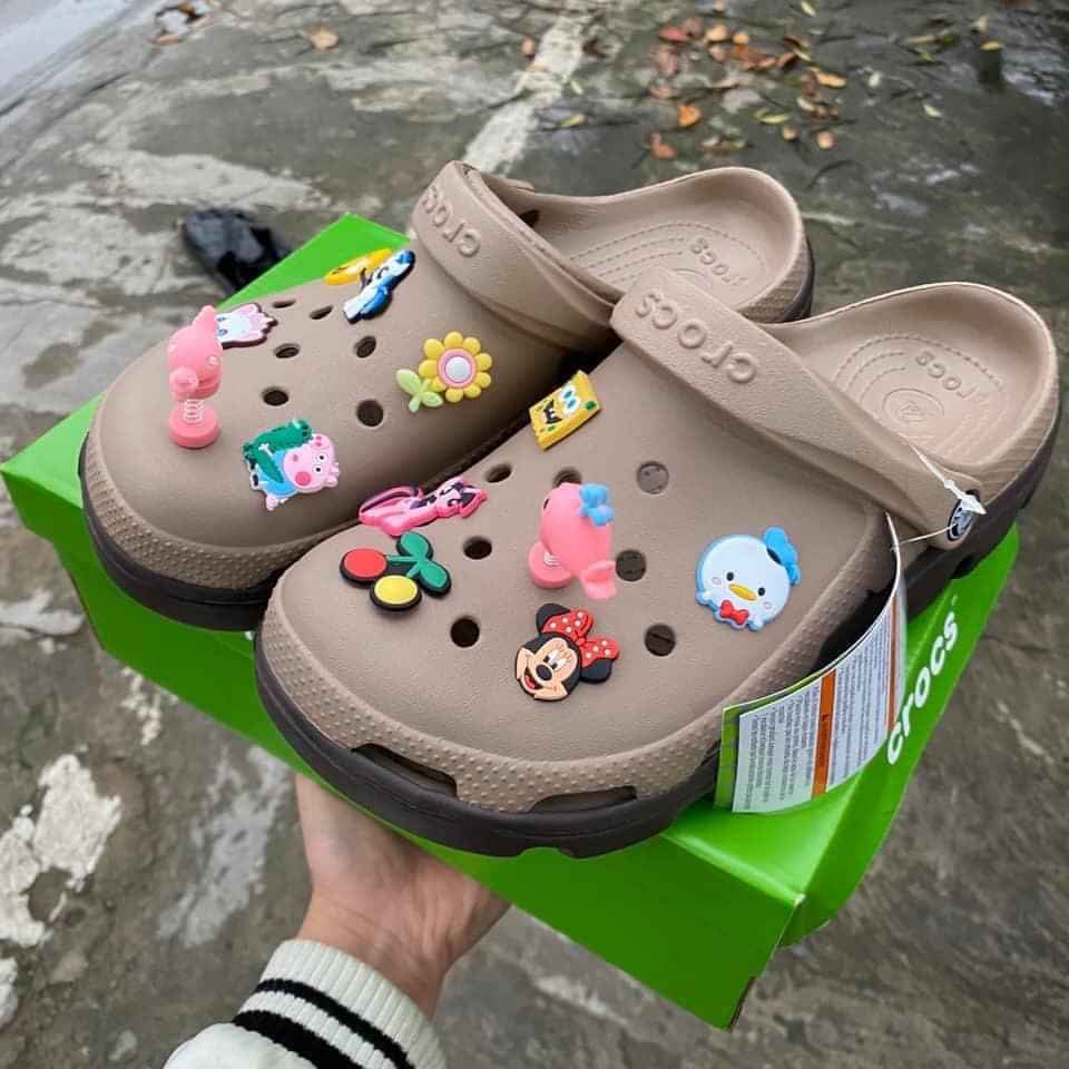 Set Of Crocs With Deep Fish Shape And 10 Stickers And 1 Ruffles With ...