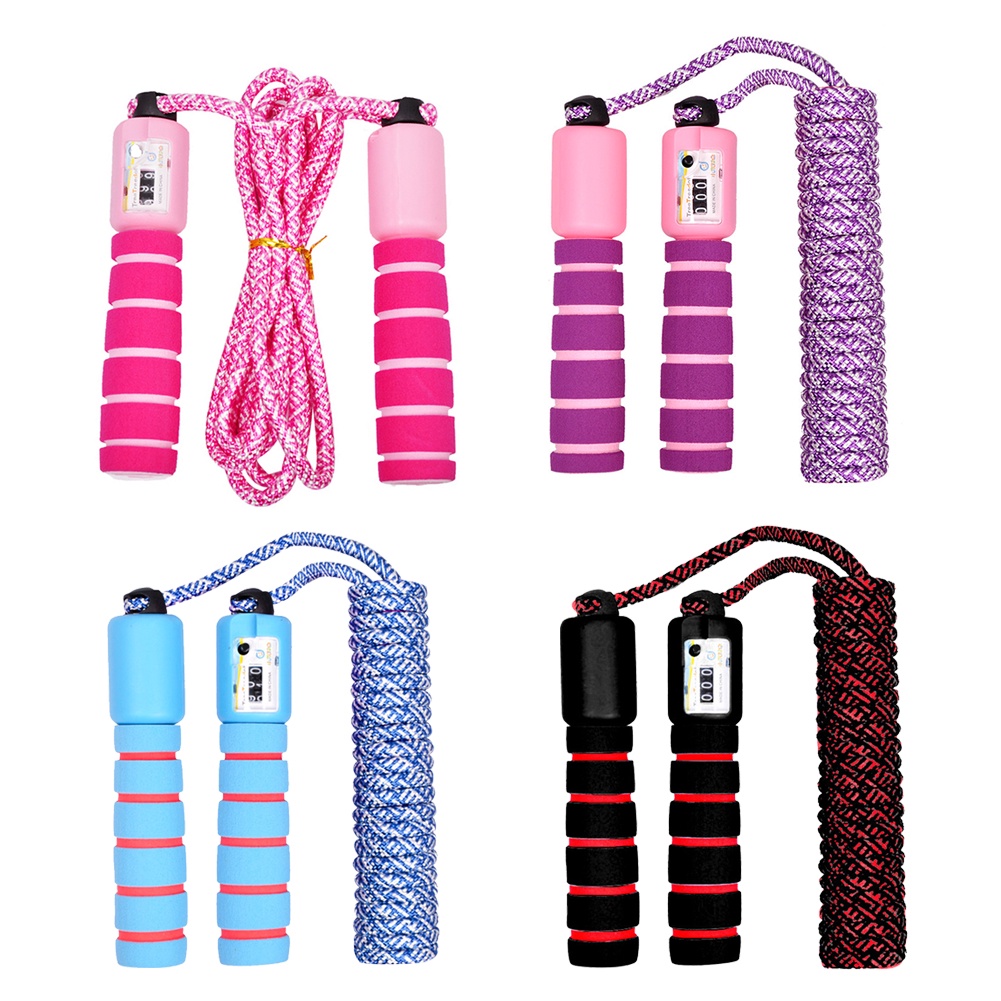 ＞2.8M Professional Sponge Jump Ropes with Counter Sports Fitness