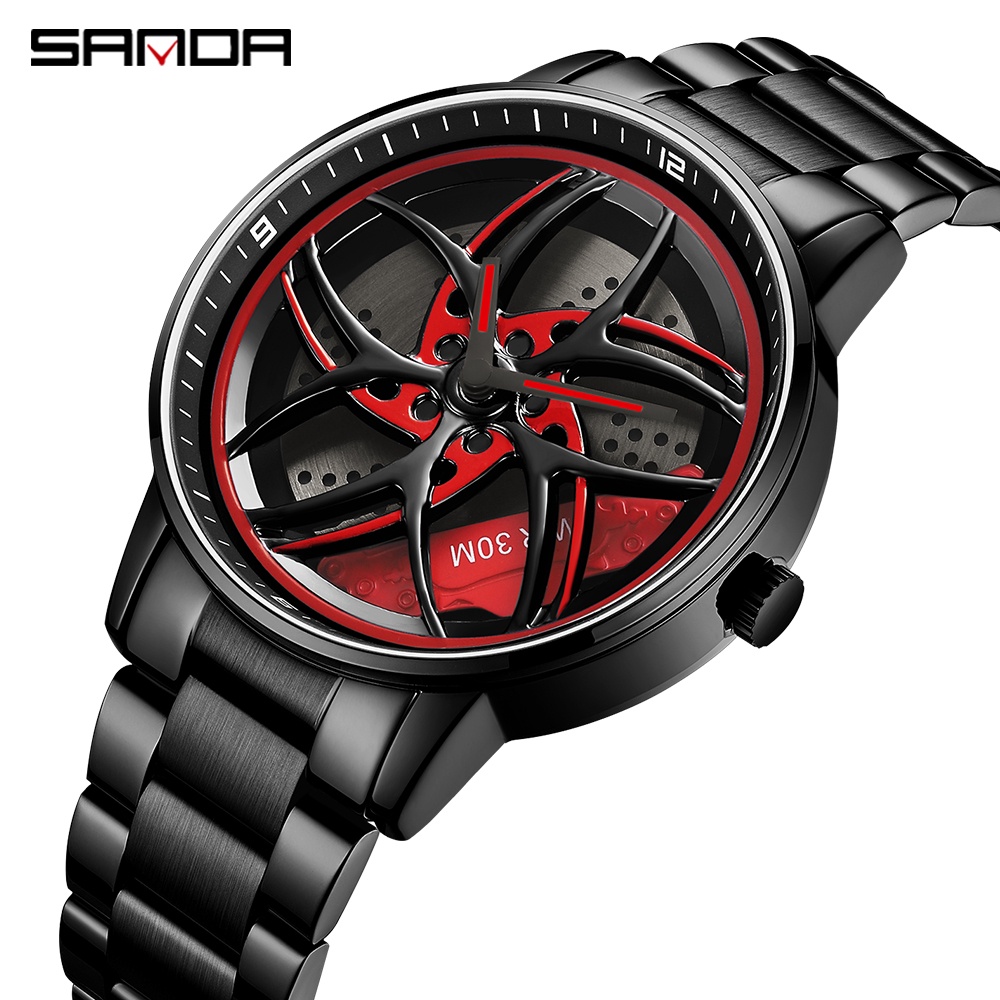SANDA Cool Wheel Design Personality Fashion Watch Luxury Men's Charm ...