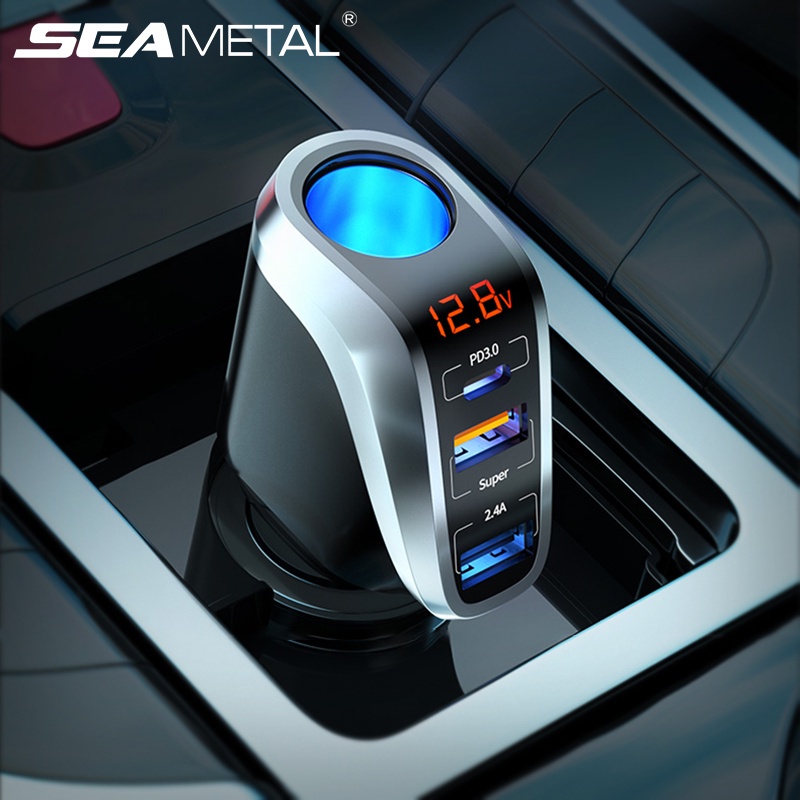 66W 12V Car Charger Smart USB Fast Charging Dual USB PD20W 12-24V Car ...
