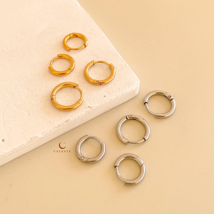 GetCeleste Minimalist Hoops (Sold per pair - Hoop Earrings) Everyday ...