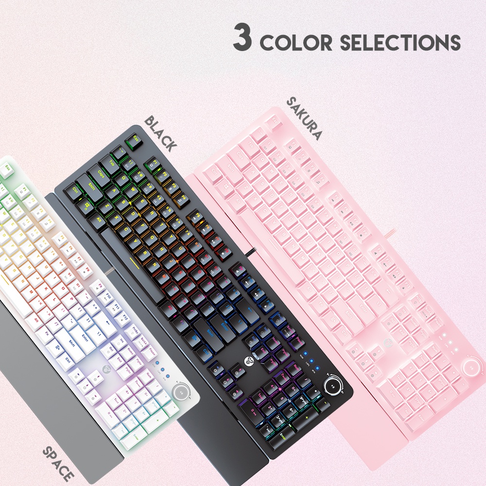 Fantech MK853 V2 Maxpower Wired Mechanical Gaming Keyboard RGB Macro ...
