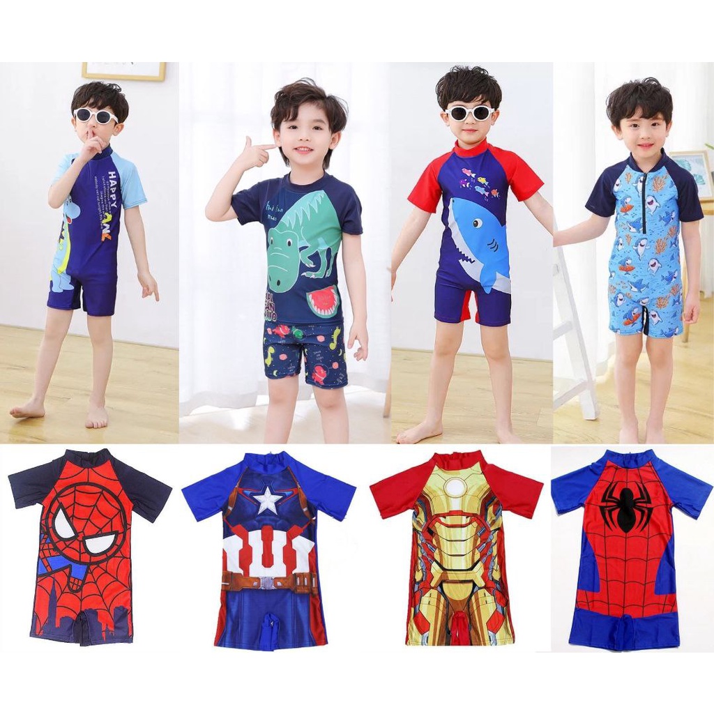 Superhero Boys Swimsuit Baby Boy Swimsuit Shopee Philippines