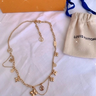 Louis Vuitton, Jewelry, Louis Vuitton Necklace Lv Blooming Supple Gold  Chain Clover Choker Style