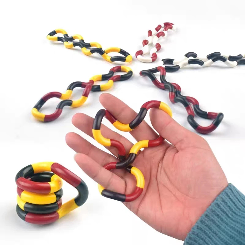 Tangle Fidget Stress Toy Poppit Hand Roller Twist Deformed Rope Sensory ...