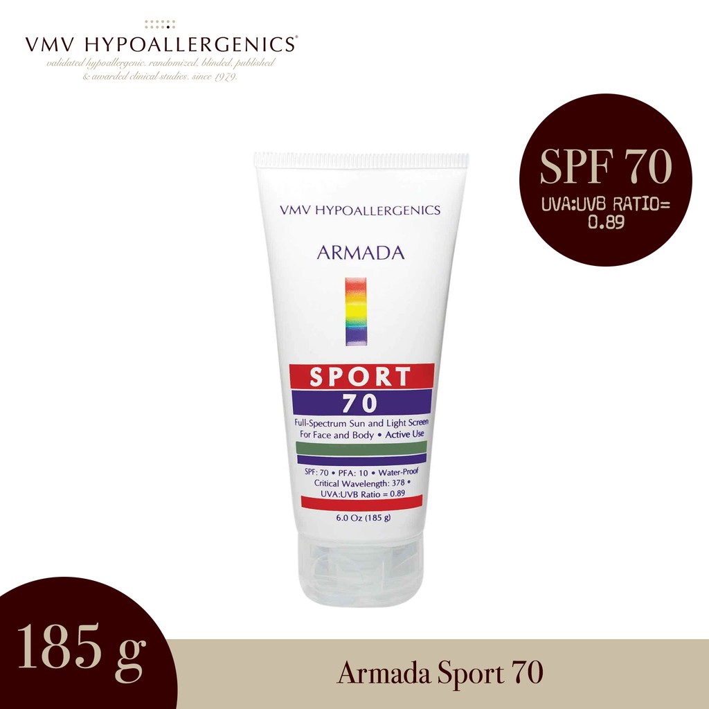 VMV Hypoallergenics Armada Sport 70 Sun Screen for Face and Body