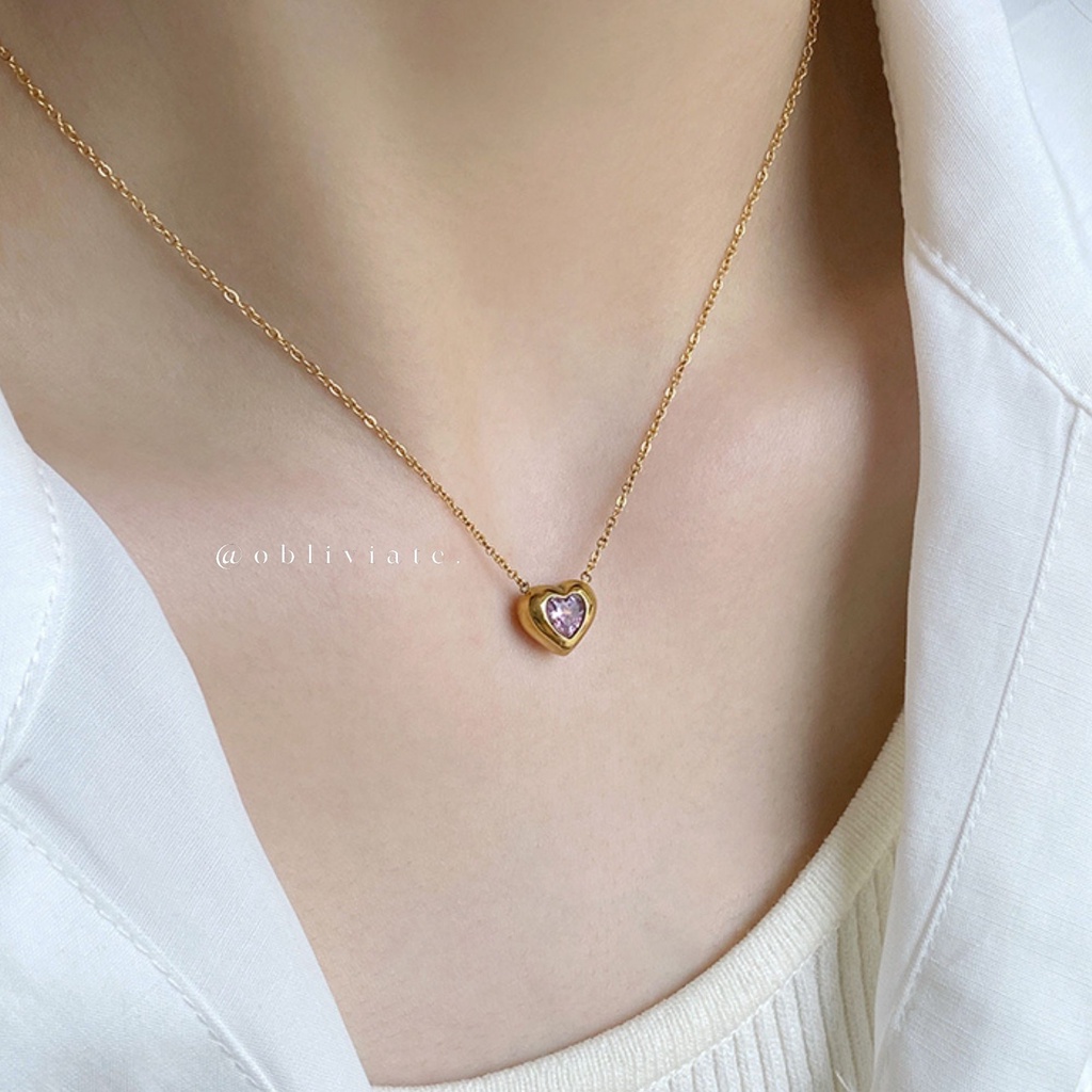 delivery Heart chain necklace 当日発送 - アクセサリー