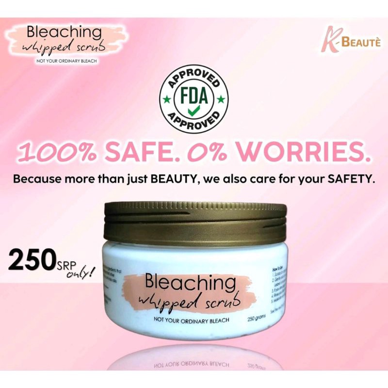 100 AUTHENTIC BLEACHING WHIPPED CREAM WITH FREEBIE(S) Safe & Effective