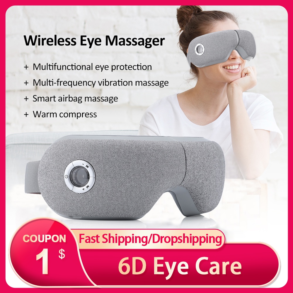 Smart Electric Eye Massager 6d Air Pressure Hot Compress Vibration Eye Massage Device For 6636