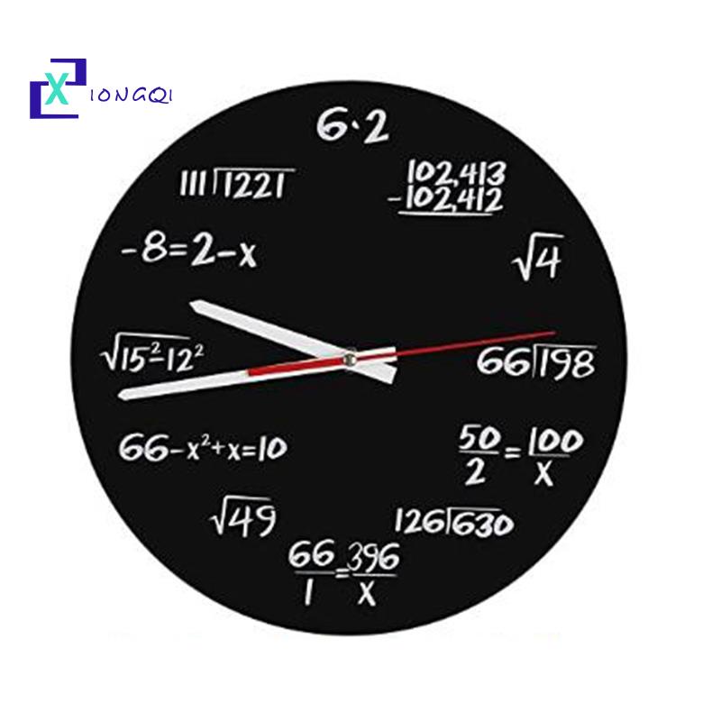 Math Wall Clock , Math Formulas Clock Quiz Clock in Black and White ...