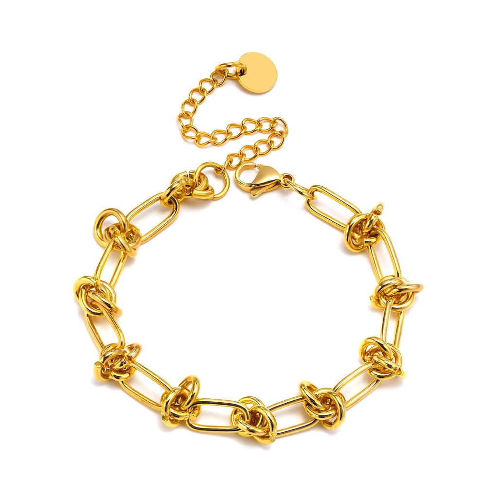 Vnox Brand Ladies Knotted Chain - Bracelet Gold Charm Men's Bracelet ...