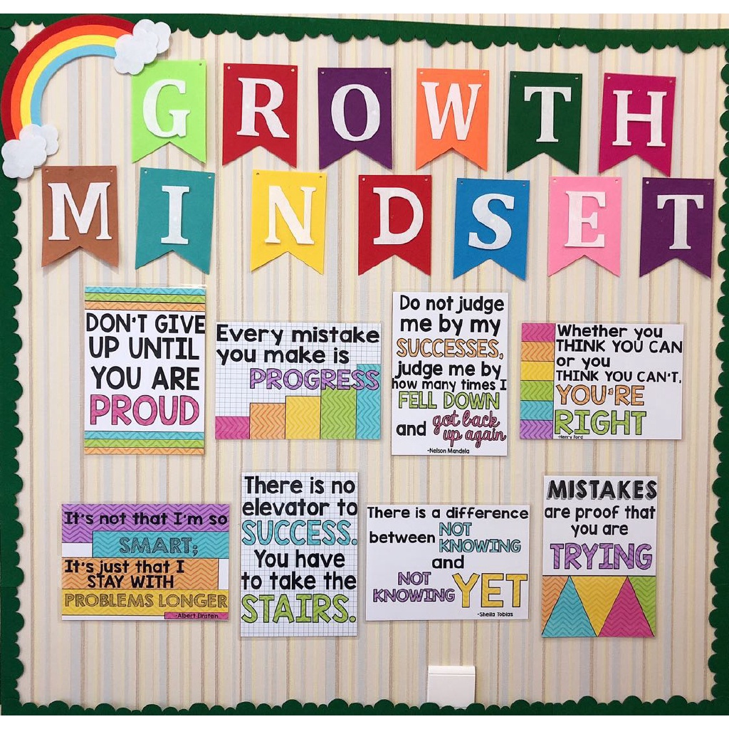 12 English Famous Quotes Classroom Poster Wall Stickers Decoration