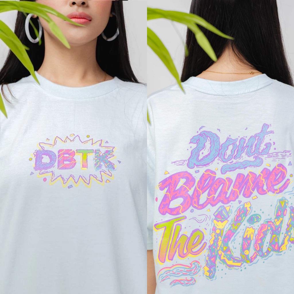 (COD) DBTK Script Wave Tee Light Blue Brandnew Limited Stock (w/ Free ...