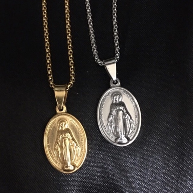 Miraculous mary deals medal necklace