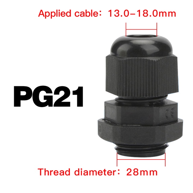 Waterproof Cable Gland Cable Entry IP68 White Black Nylon Plastic ...