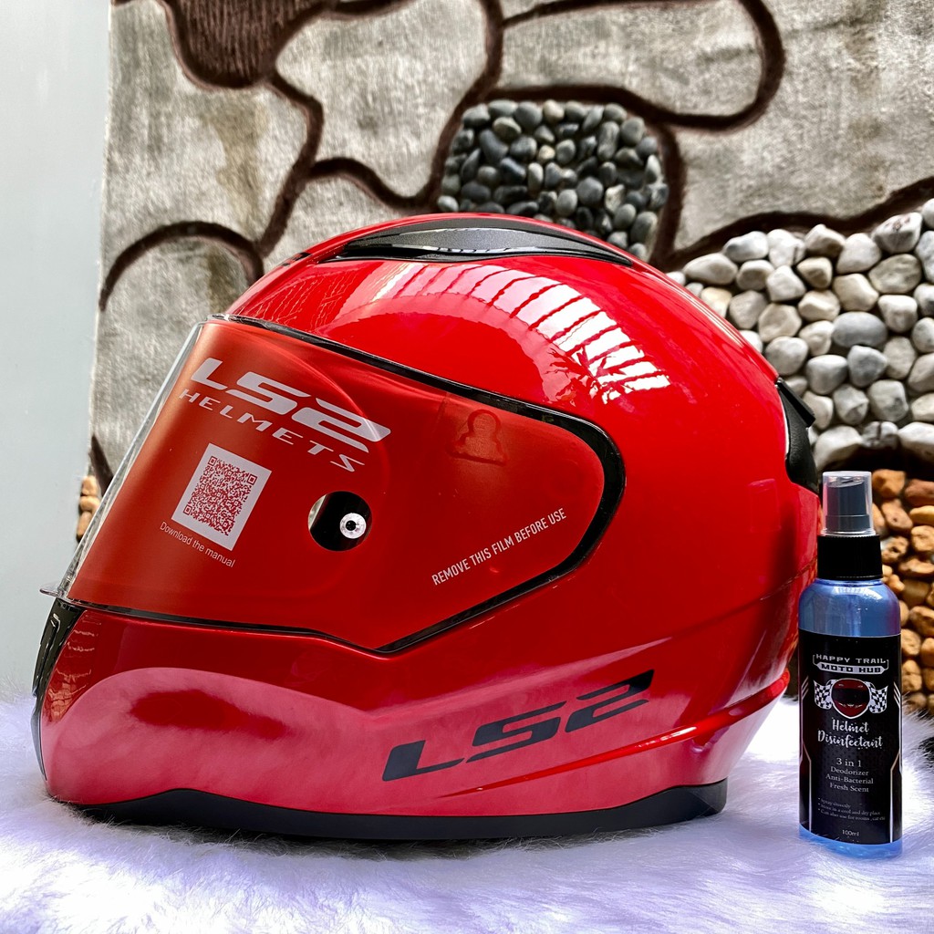 Full Face Helmet LS2 FF353 Rapid Mono Red with FREE Helmet Disinfectant