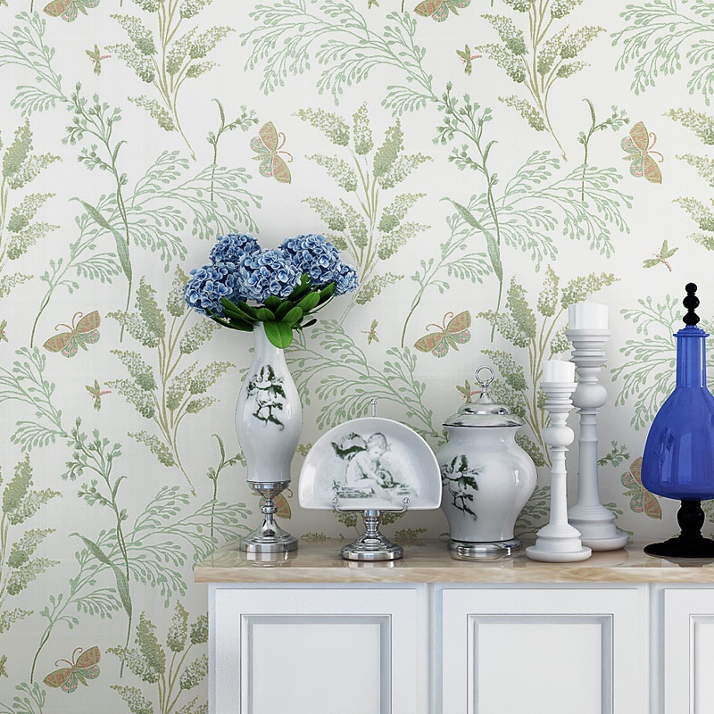 Blue Leaf Peel And Stick Wallpaper – Modern Self-Adhesive Contact Paper, 17.5 X 118 Inches, For DIY Home Decor And Furniture Makeovers