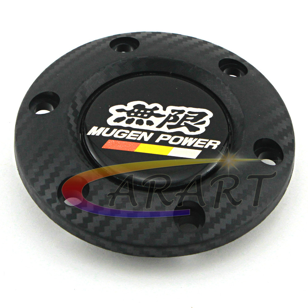 Mugen Power Car Steering Wheel Hub Horn Button Center Push Button Cover