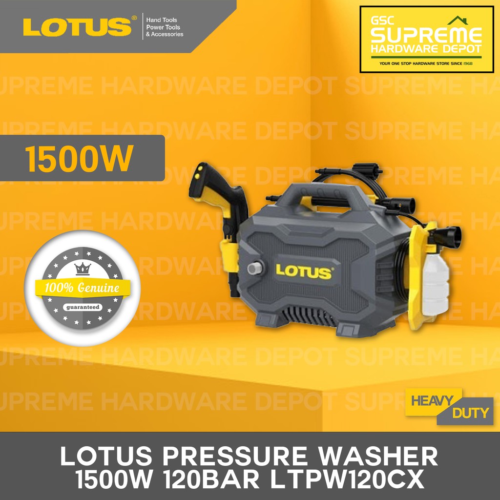 Lotus Pressure Washer 1500W 120 Bar LTPW120CX Shopee Philippines