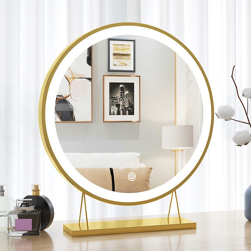 3 Lights LED Makeup Mirror LED Makeup Mirror Desktop Folding Portable