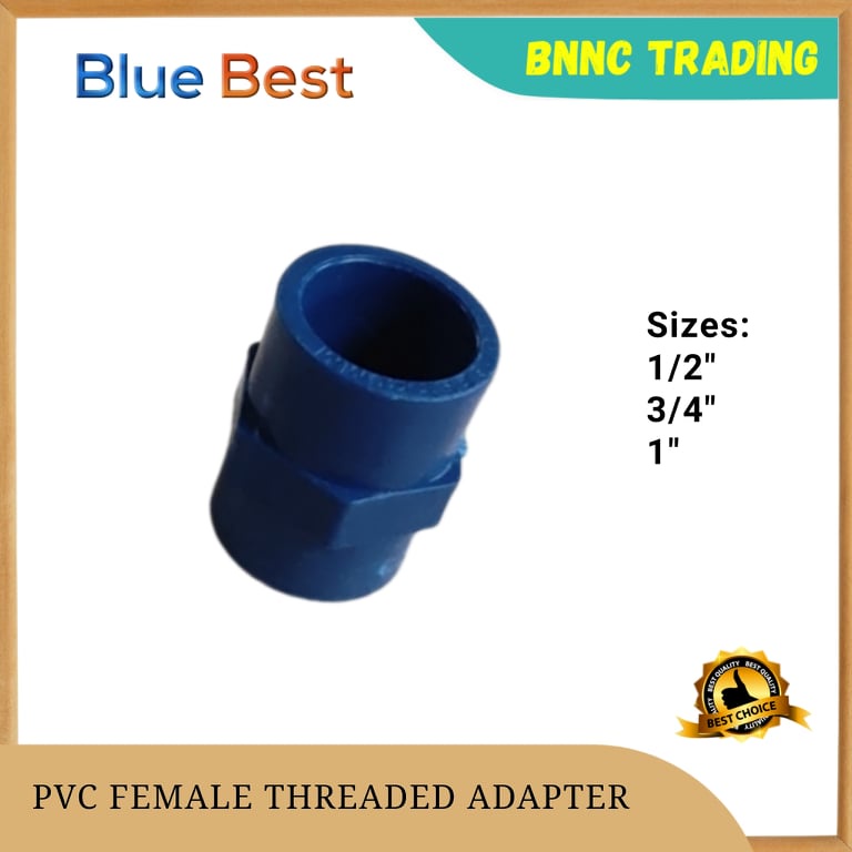 BLUEBEST PVC FEMALE THREADED ADAPTER 1/2 3/4 1 | Shopee Philippines
