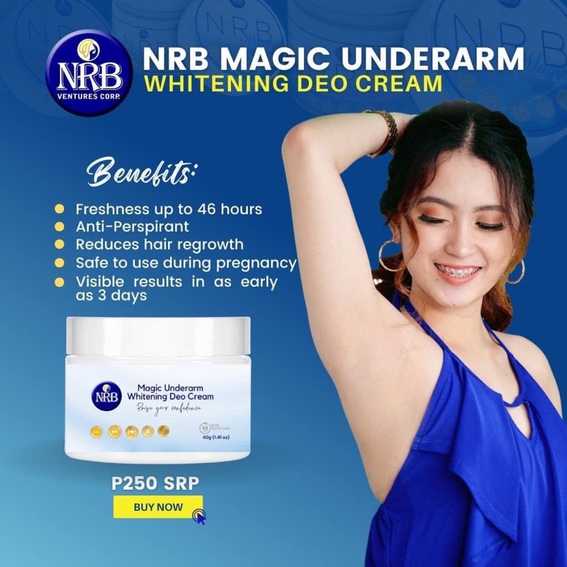 NRB Whitening deo cream 40g Shopee Philippines