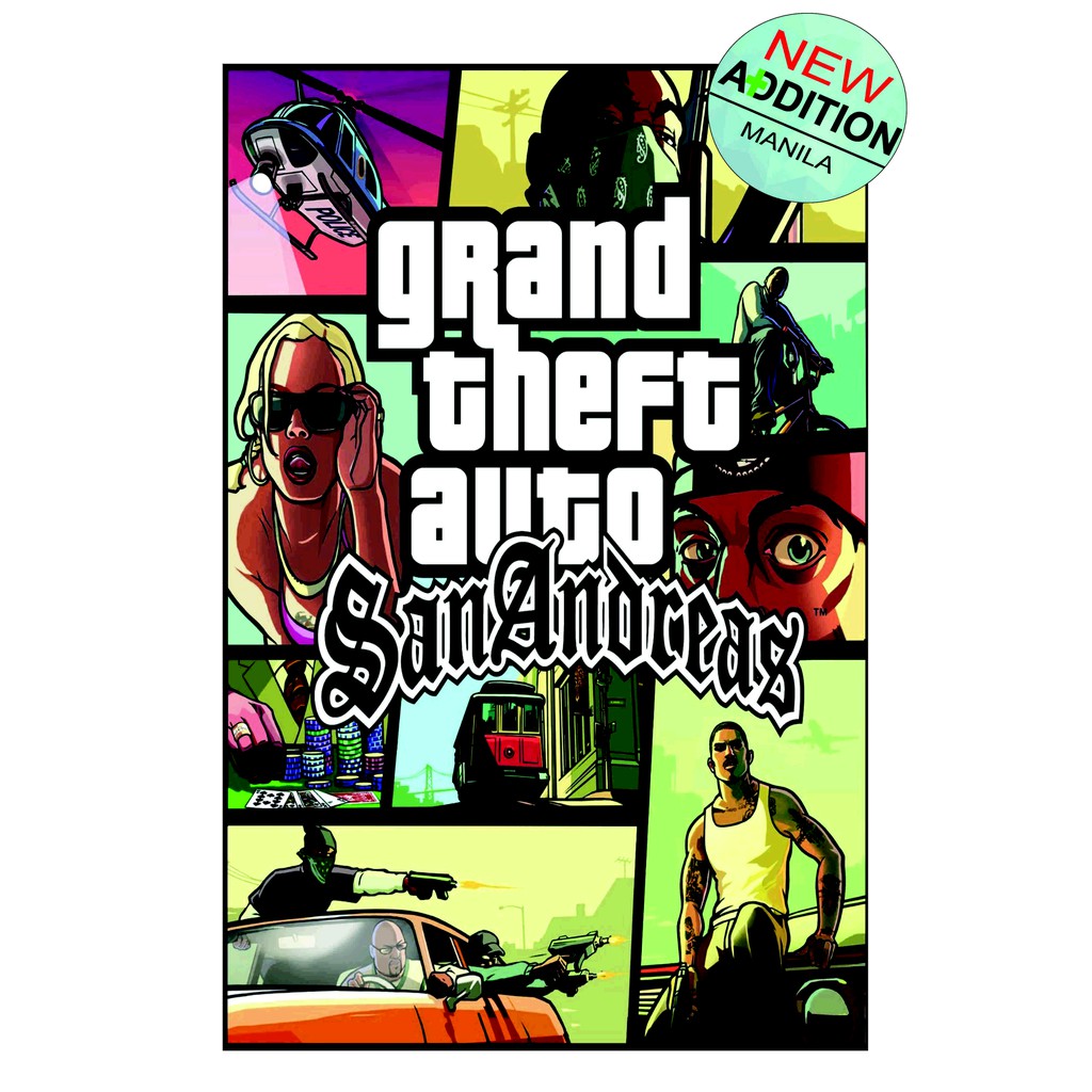 GTA SAN ANDREAS GAME COVER POSTER LARGE 33cm X 50cm | Shopee Philippines