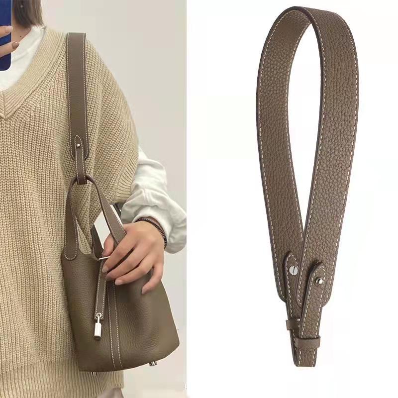 Suitable For Hermes Cowhide Bag With Modified Vegetable Basket Shoulder Strap Evelyn Picotin Accessories