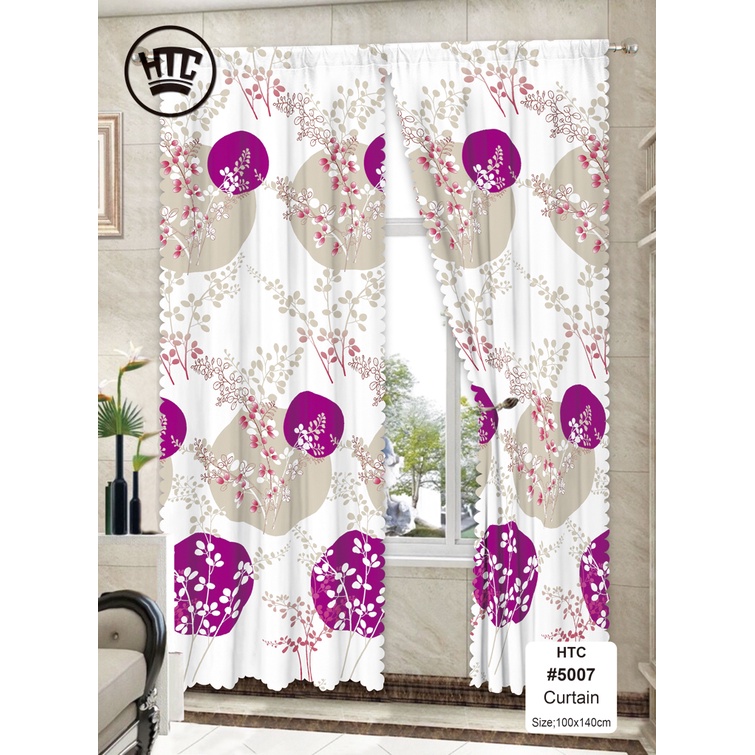 100*140cm Light Color Fresh Design Color Printing Curtain Home ...
