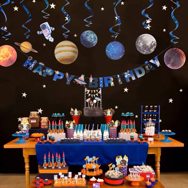 Outer Space Party Astronaut Rocket Ship Foil Balloons Galaxy Solar ...