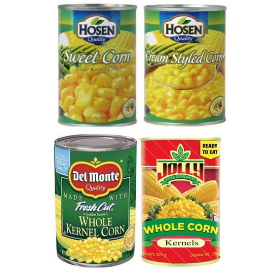 (COD) WHOLE KERNEL CORN DEL MONTE, JOLLY & HOSEN BRANDS Shopee