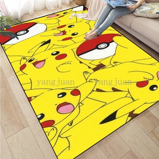Pokemon Rug Tapis Pikachu Cartoon Carpet Living Room Bedroom Large
