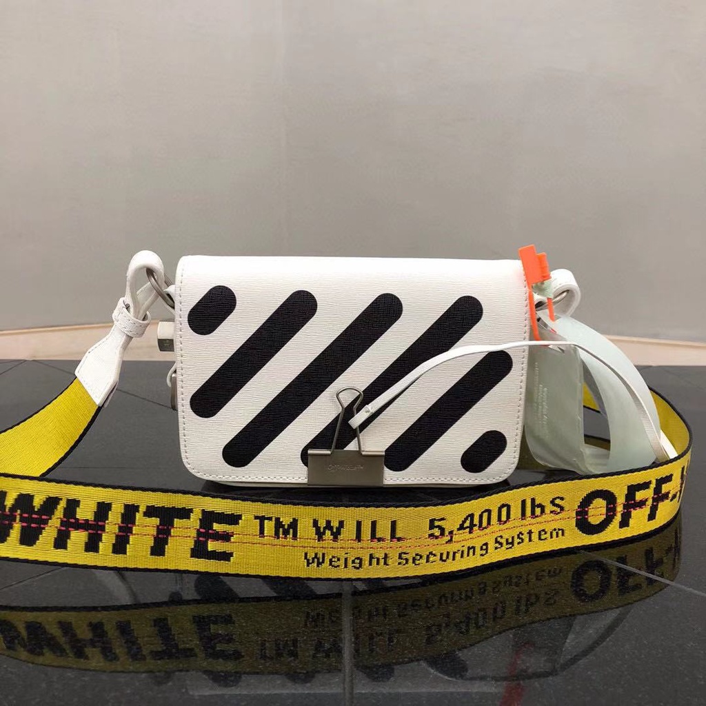 Local Stock On sale Off white 3 Colors VIRGIL ABLOH Binder Clip Bag Sling Bag Shoulder Bag