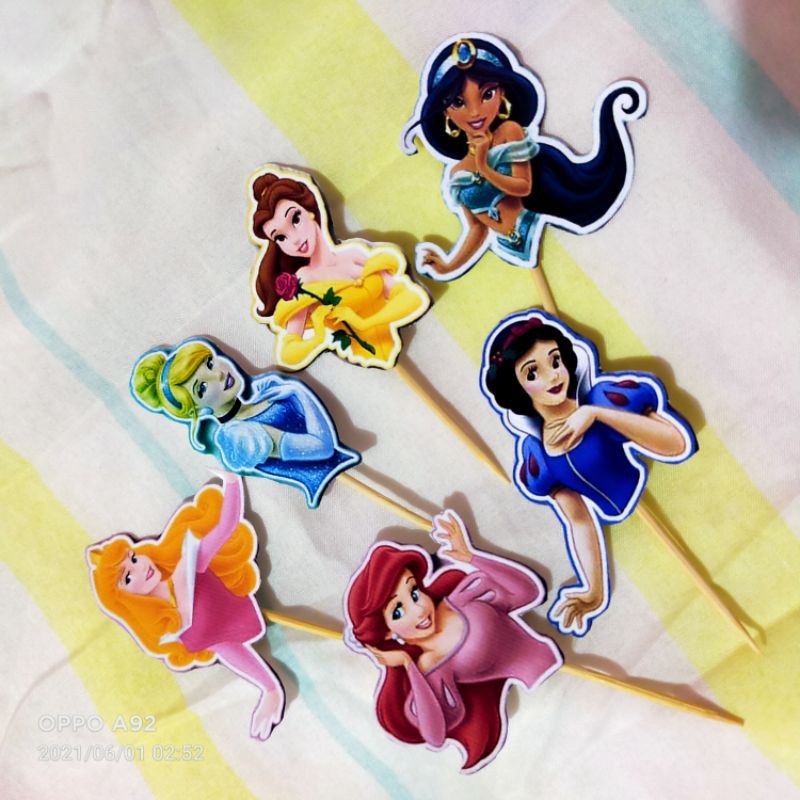 12 PCS Disney Princess Cupcake/Cake Topper | Shopee Philippines for Half Body Disney Princess Cupcake Toppers Free Printable