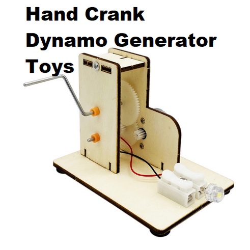 STEM Toys DIY Assembly Wooden Hand Generator Science Dynamo Model Kits ...