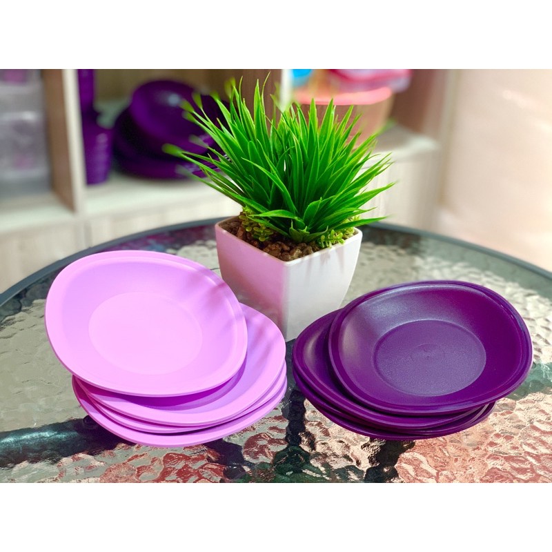 Tupperware Purpler Royal Deep Plate 4pcs | Shopee Philippines
