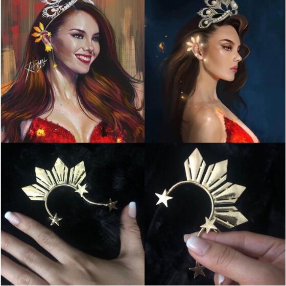Ms Universe Ear Cuff 2018 Catriona Gray Earrings Shopee Philippines