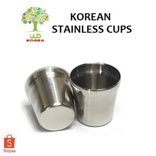 Korean Stainless Cups Made in Korea 6.8cm X 6.9cm | Shopee Philippines