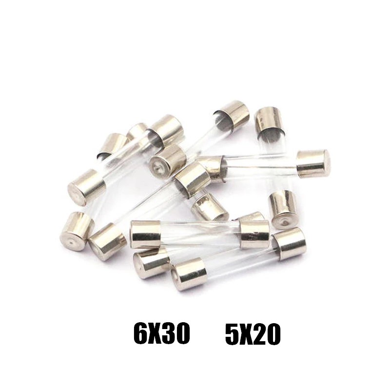 20pcs/lot 5*20 6*30mm Fast Blow Glass Tube Fuses 6x30 mm 250V 0.5  10 15 20 25 30 A AMP Fuse Shopee Philippines