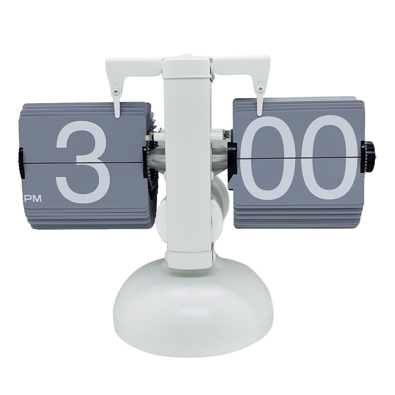 home lifeWMMB Automatic Flip Digital Clock Table Stainless Steel Single ...