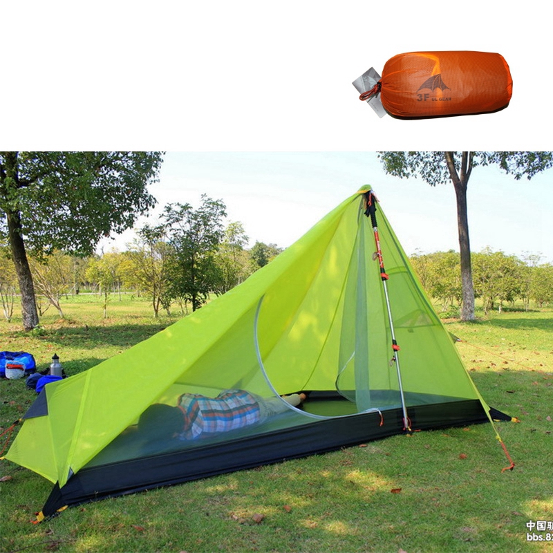 Single Person Gear Rodless Tent Ultralight 15D Silicone | Shopee ...